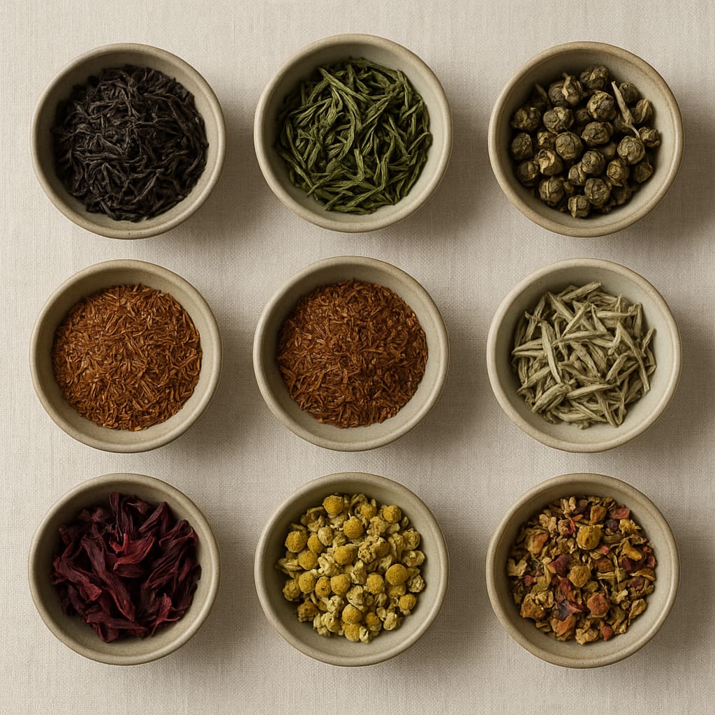 Assorted loose leaf tea